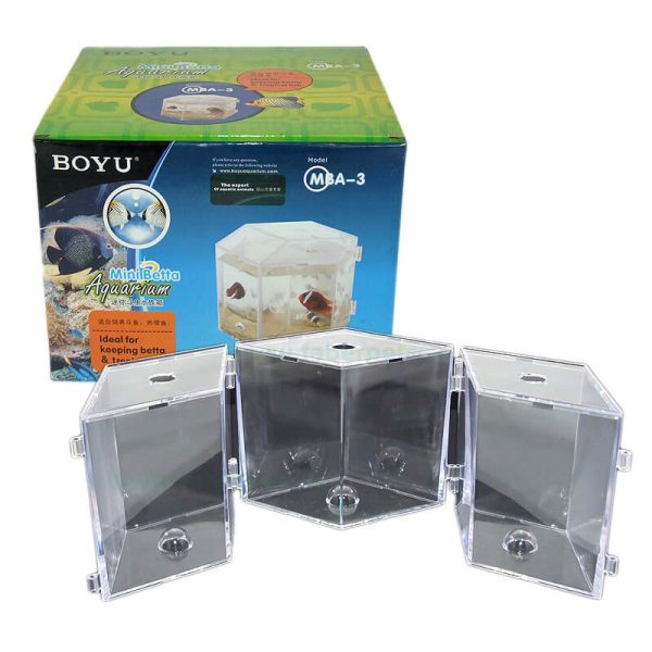 Acvariu plastic romboid pesti Betta MBA-3 18x14,5cm