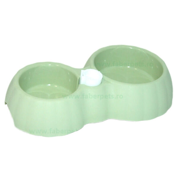 Castron plastic cu hranitor 0.45 l + adapator automat 0.25 l
