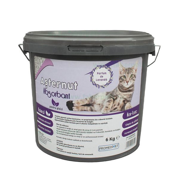 Asternut absorbant pentru pisici cu lavanda 6 Kg