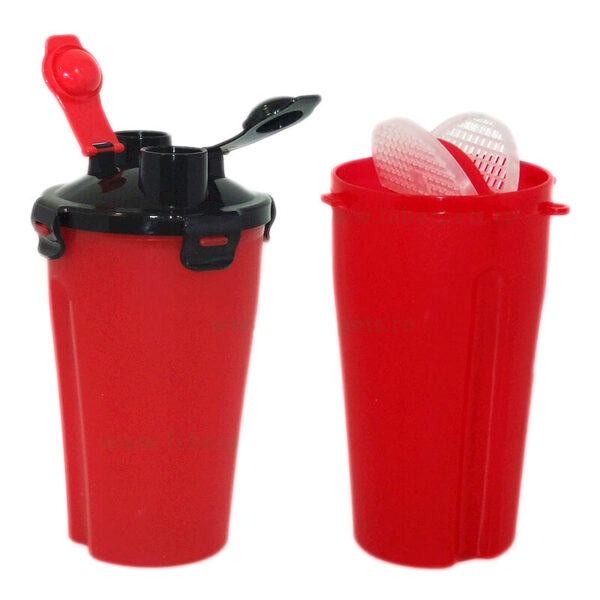 Bidon portabil plastic cu doua compartimente 2*0.6 l