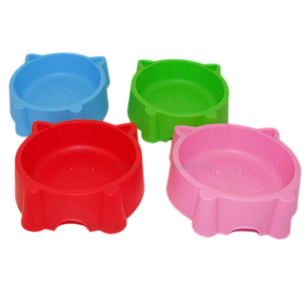 Castron plastic cu forma de cap pisica 0.6 l