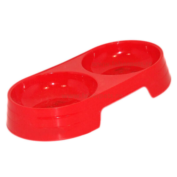 Castron dublu plastic oval 2x0.18 l