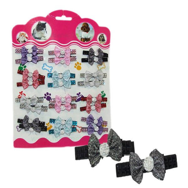 Cleme ornamentat cu papioane 12 perechi 5.5 cm 12 /set