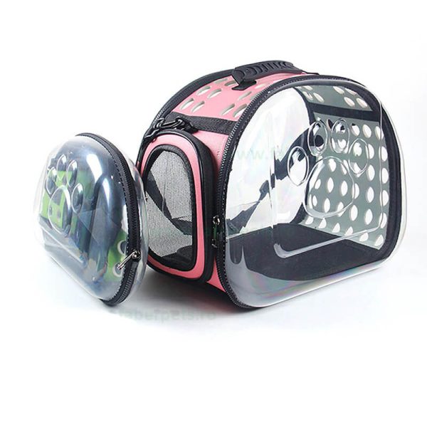 Geanta transport animale extensibila transparent S 32*20*22 cm
