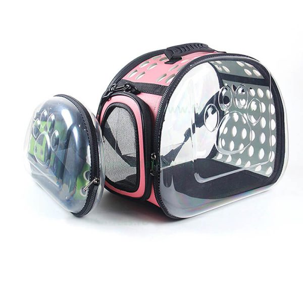 Geanta transport animale extensibila transparent M 42*33*34 cm