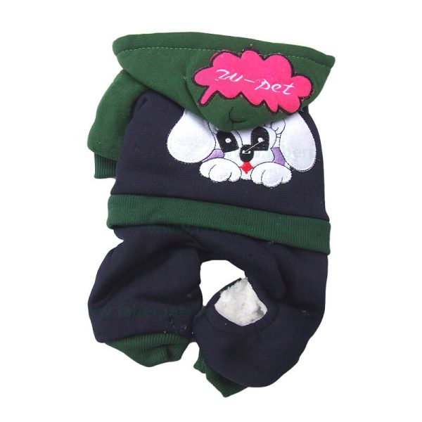 Overall bumbac cu gluga, imblanit S-22 cm