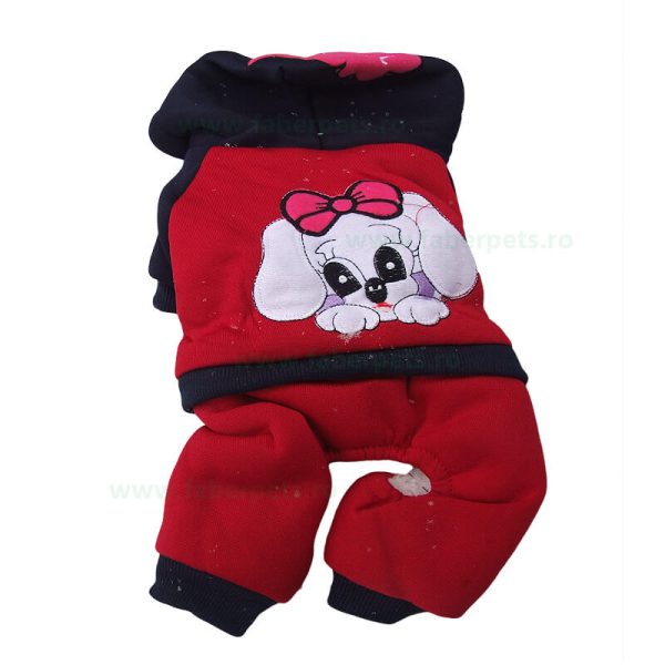 Overall bumbac cu gluga, imblanit S-22 cm