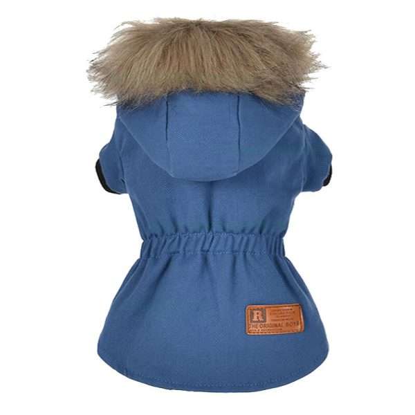 Haina bumbac captusita cu gluga S - 10# albastru
