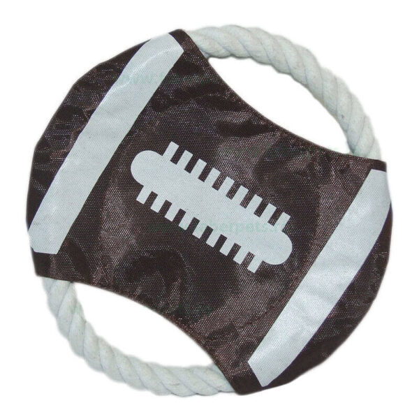 Jucarie inel din funie cu textil 19 cm