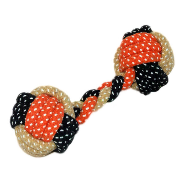 Jucarie gantera impletita din sfoara 20 cm
