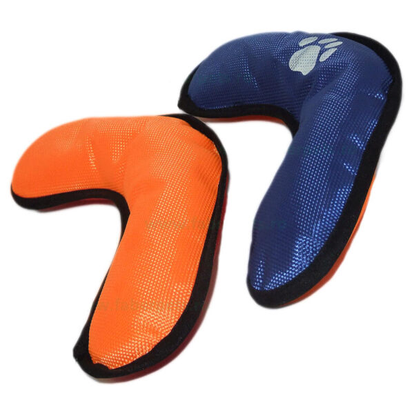 Jucarie caini bumerang cu textil impermeabil 25 cm