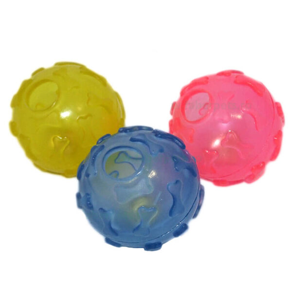 Jucarie minge transparenta cu clopotel 7 cm