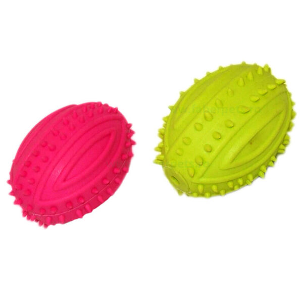Minge cauciuc rugby cu tepi si sunet 9 cm