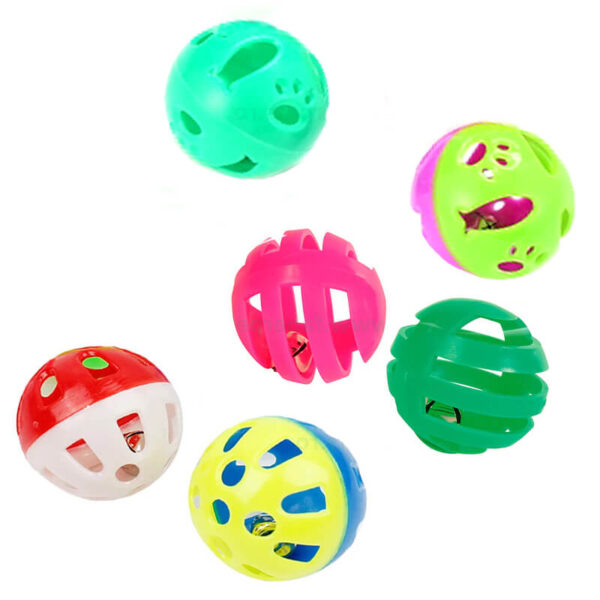 Jucarie pisici minge cu clopotel 4 cm