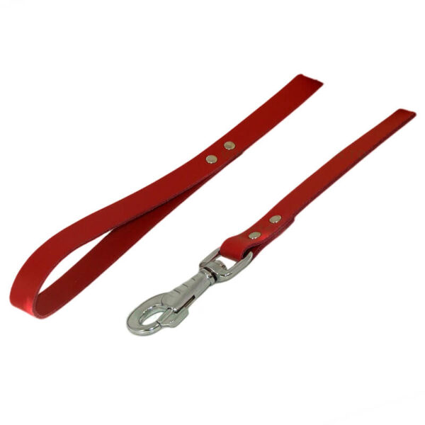 Lesa piele nr. 4 rosu 18 mm/110 cm