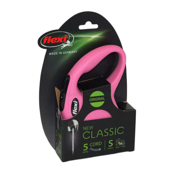 Lesa retractabila FLEXI NEW CLASSIC S cu snur 5 m 12 kg