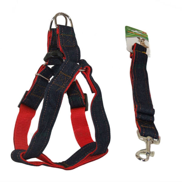 Lesa caini chinga cu ham reglabil blugi 2,5*120 cm