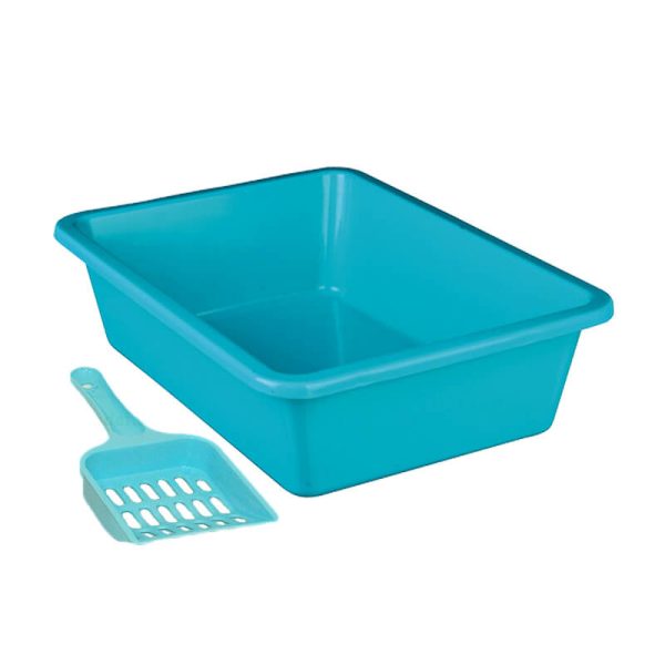 Litiera mare cu lopatica pentru pisici 38x29x10 cm