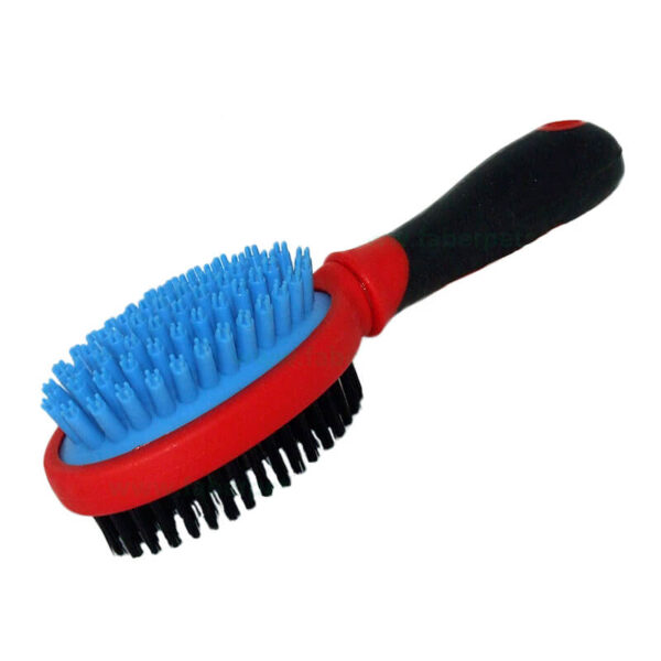 Perie plastic ovala dubla 19 cm