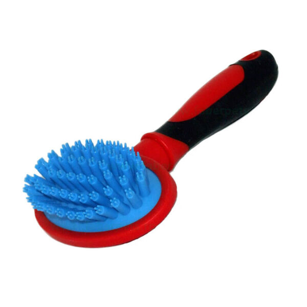 Perie plastic oval cu dinti cauciuc 9 cm