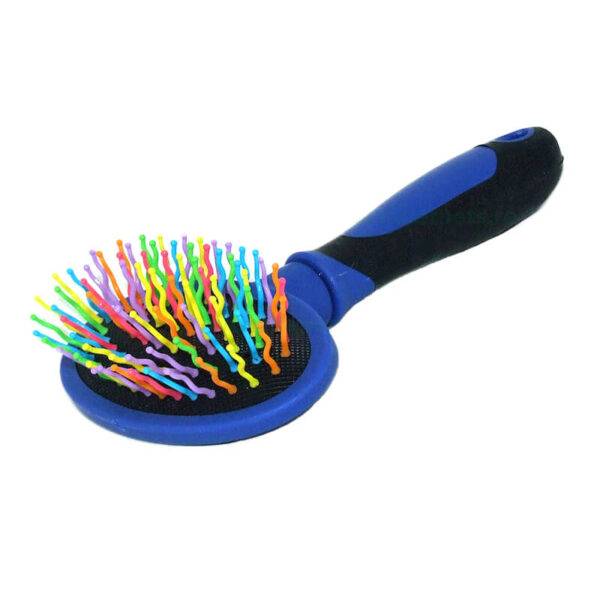 Perie plastic oval cu dinti plastic 9 cm