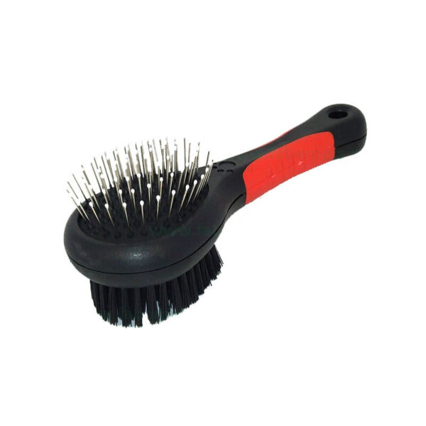 Perie plastic ovala dubla 17 cm