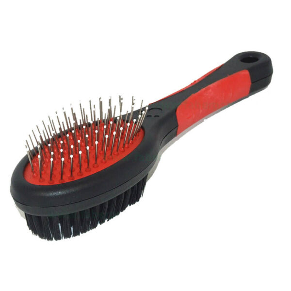 Perie plastic ovala dubla 21 cm