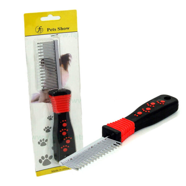 Pieptan metalic alternant decorat 21 cm