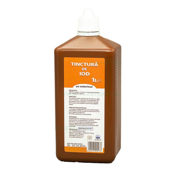 Tinctura de Iod Solutie, uz veterinar - 1 L