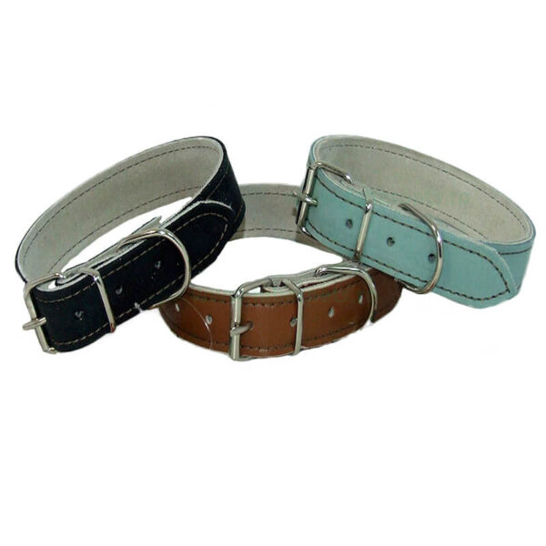 Zgarda piele natur color 3x55 cm