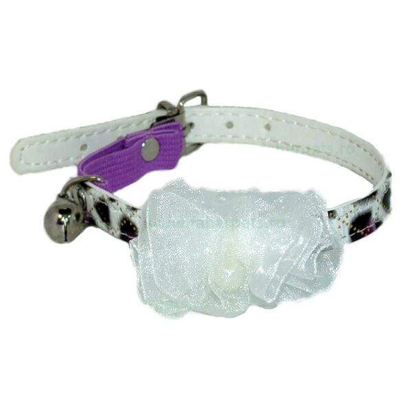 Zgarda elastica piele cu ornament floare 1x30 cm