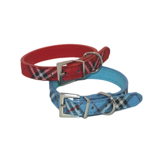 Zgarda piele cu careuri 1,4x35 cm