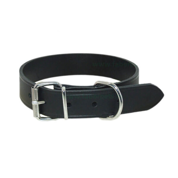 Zgarda din piele HEAVY negru 2.5x63 cm