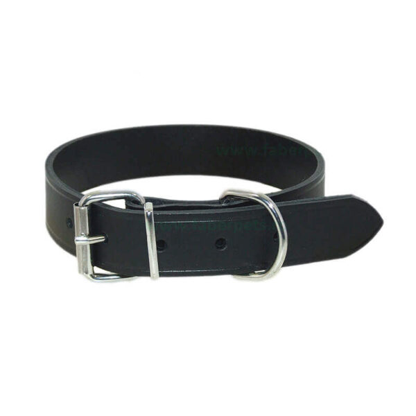 Zgarda din piele HEAVY negru 4x65 cm