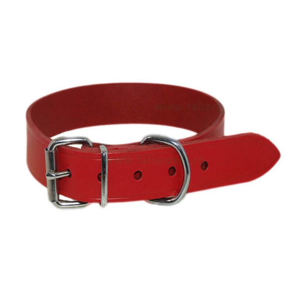 Zgarda din piele HEAVY rosu 4x75 cm