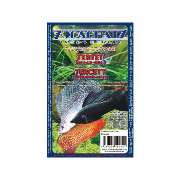 Tertet (3 feluri) rosu-alb-negru congelata 100g 6/set