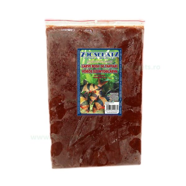 Larve rosii de tantari cu vitamine congelata 500 gr
