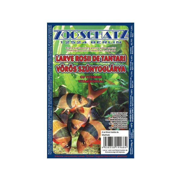 Larve rosii de tantari cu vitamine congelata 500 gr