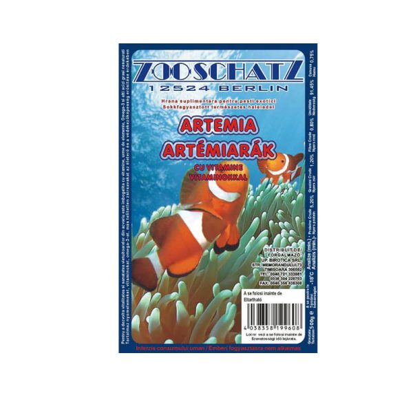 Artemia cu vitamine congelata 500 gr