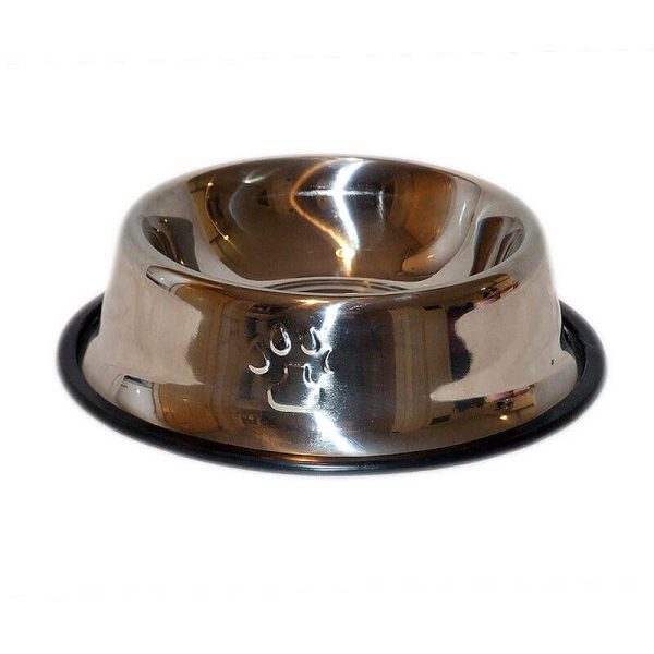 Castron inox cu margine cauciuc simplu 0.4 l