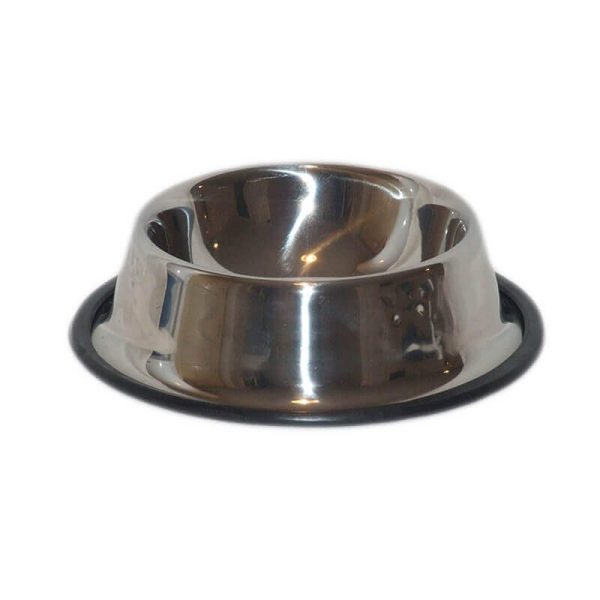Castron inox cu margine cauciuc simplu 0.24 l