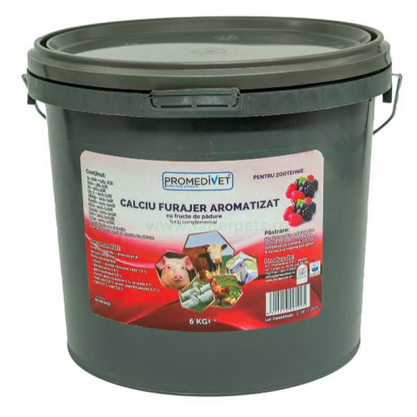 Calciu furajer aromatizat cu aroma de fructe de padure 6 kg