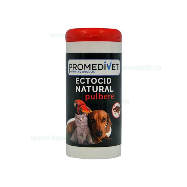 ECTOCID NATURAL pulbere antiparazitar caini, pisici pasari 50 gr