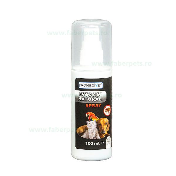 Spray ECTOCID NATURAL antiparazitar caini, pisici pasari 100 ml