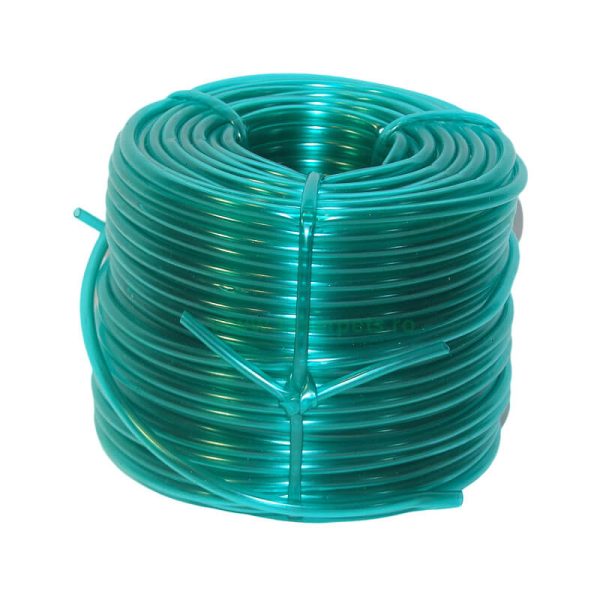 Furtun aer rigid 4 mm, verde transparent 100m/rola