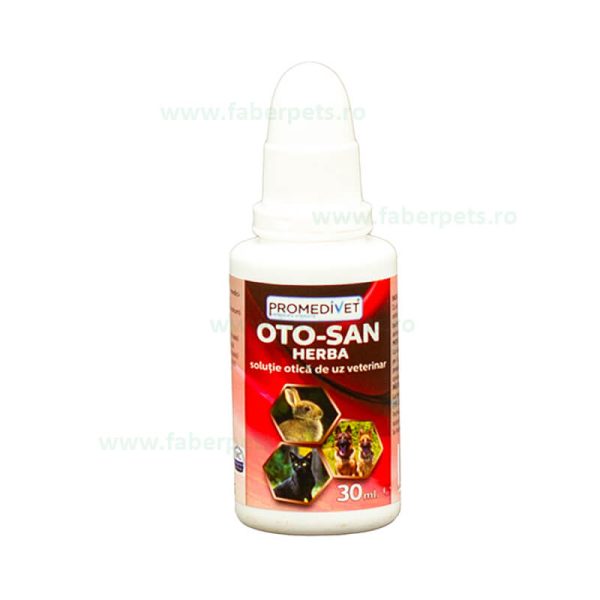 Oto-San Herba solutie otica pt caini, pisici si iepuri 50 ml