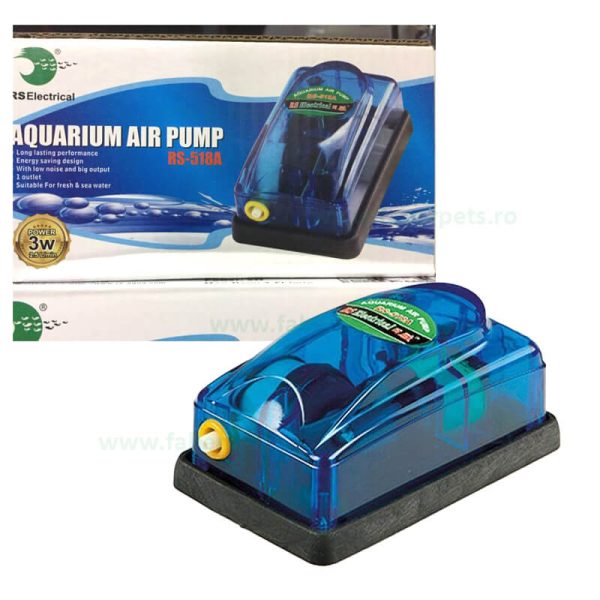 Pompa aer acvariu RS-518A 2.5L/min 3W