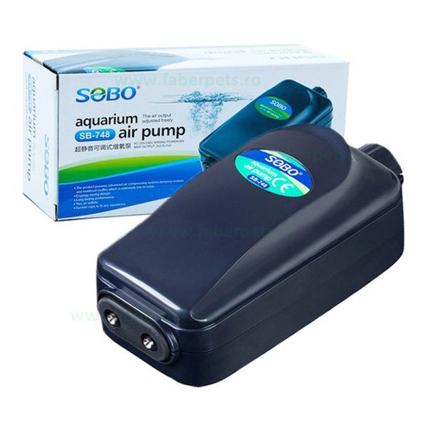 Pompa aer acvariu SOBO SB-748 2*1.75 L/min 8W