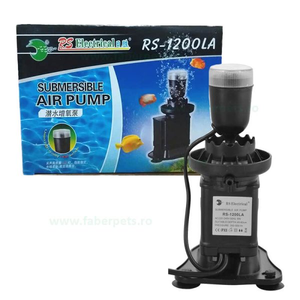 Pompa aer submersibil cu lumini RS-1200LA 350-500L/h 8W