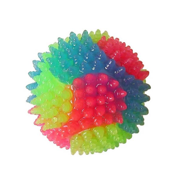 Minge cauciuc multicolor palpaitoare cu tepi 7 cm